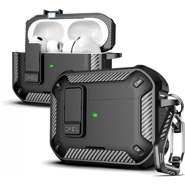 Apple Airpods Pro 3 (2025) Case Cover Heavey Duty Shockproof Protector Black