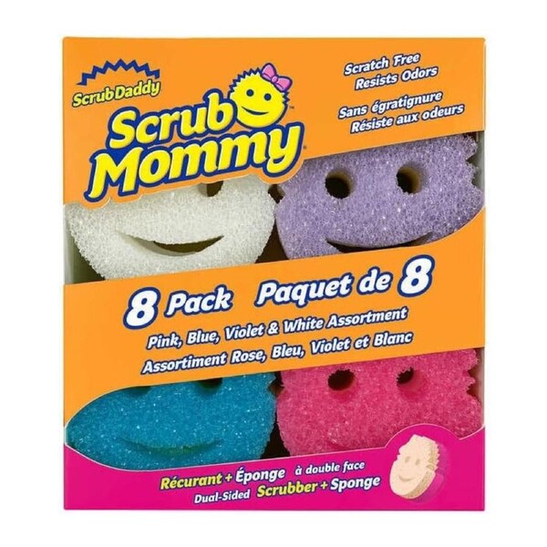 Scrub Mommy Colors 8-Pack Dual-Sided Sponge & Scrubber