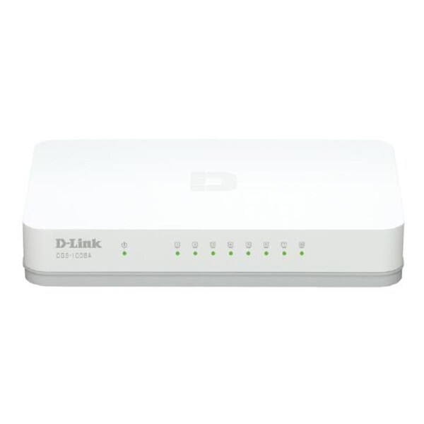 D-Link 8-Port Gigabit Unmanaged Desktop Switch with 8 Gigabit RJ45 Ports