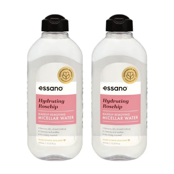 2 x Essano Hydrating Rosehip Micellar Water 400mL