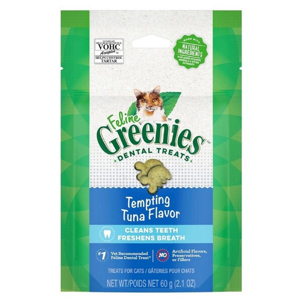 Greenies 60g Feline Dental Cat Treats - Tempting Tuna Flavour - CTG0075
