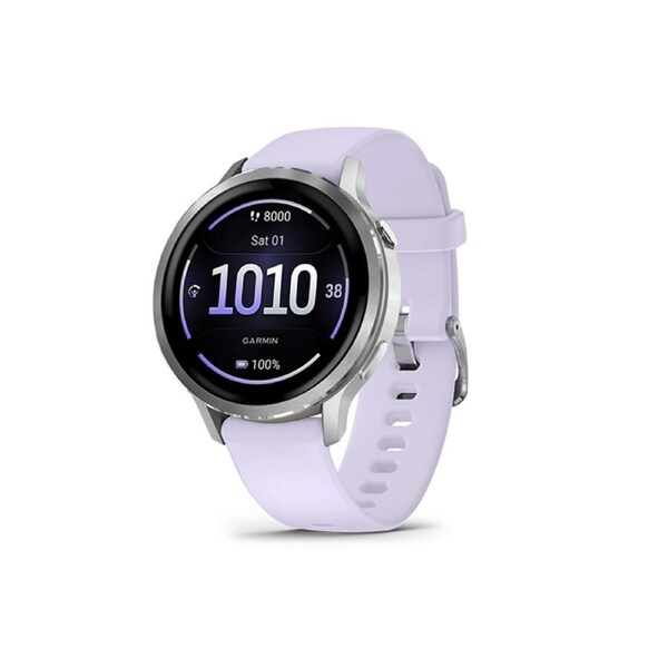 Garmin Venu 4 - 41 mm - Silver w/ Periwinkle Band (010-03013-01)