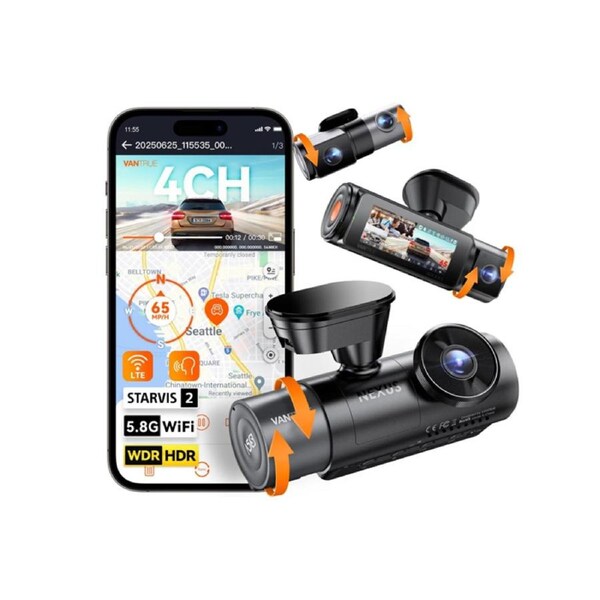 Vantrue N5S 4-Channel GPS 5G WiFi Dash Cam
