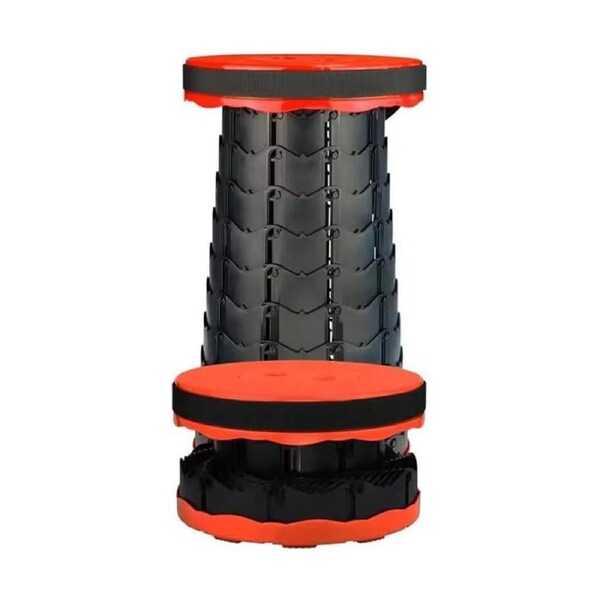 Deal365 Portable Stool Retractable Chair Folding Telescoping Seat Camping Fishing Chair Red