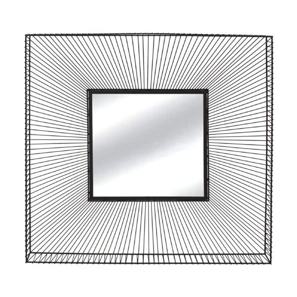 NF Living Reflectric Mirror 91x91cm Metal & Glass Finish - Black