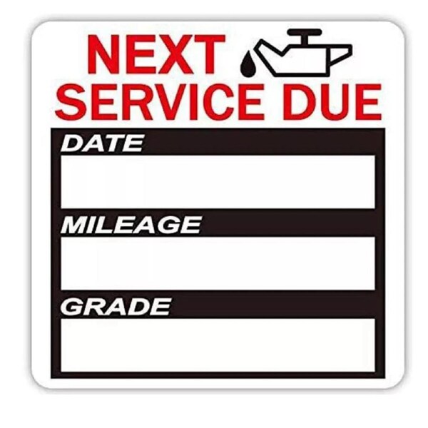 Oil Change Service Reminder Sticker 40x Sheets Vehicle Maintenance Accessory #2