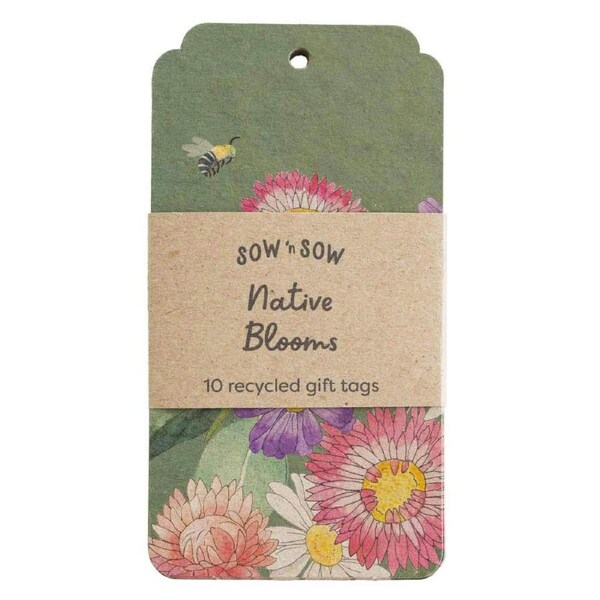 Native Blooms Gift Tag - 10 pack - Sow 'n Sow