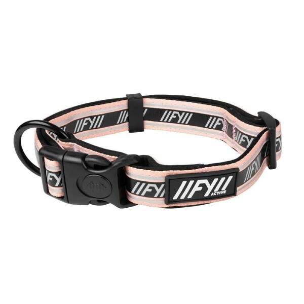 FuzzYard Active Dog Collar Peach Small 28-42cm Adjustable
