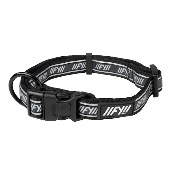 FuzzYard Active Dog Collar Black X-Small 25-37cm Adjustable