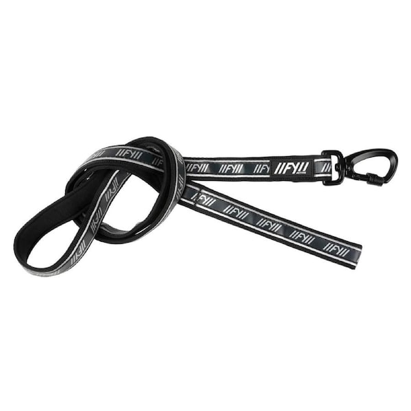 FuzzYard Active Dog Lead Black Large 25cm x 140cm Walking Training