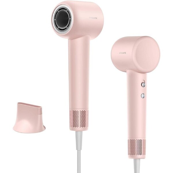 Dreame Hair Gleam Hair Dryer Pink, 110000 RPM High-Speed Brushless Motor AU version, 200 Million Negative-Ion Hair Dryer with Magnetic Nozzle, Professional Blow Dryer with Constant Temperature Control