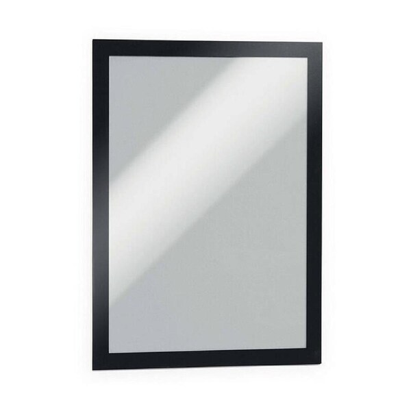 Durable Duraframe Self-Adhv Sign Holder A4 Blk Pk2