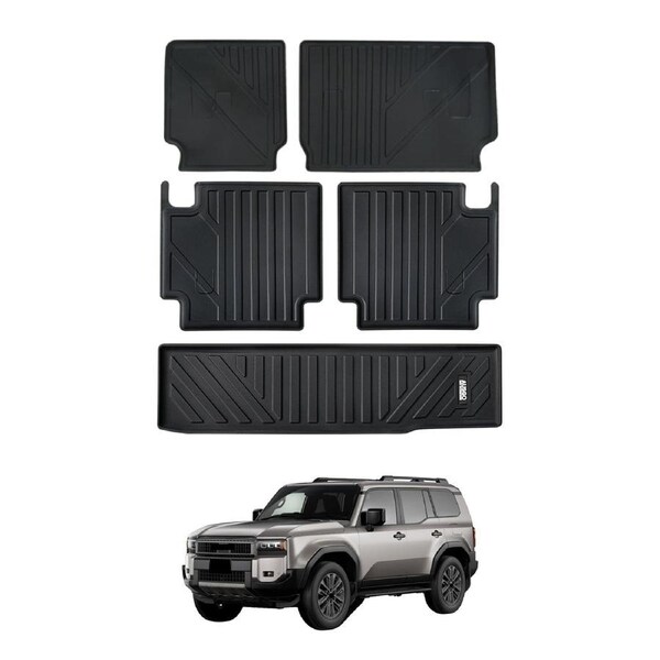 Boot Liner Kick Mats for Toyota Land Cruiser Prado 250 LandCruiser Prado 250 LC250 Series 7-Seat 2024-Onwards