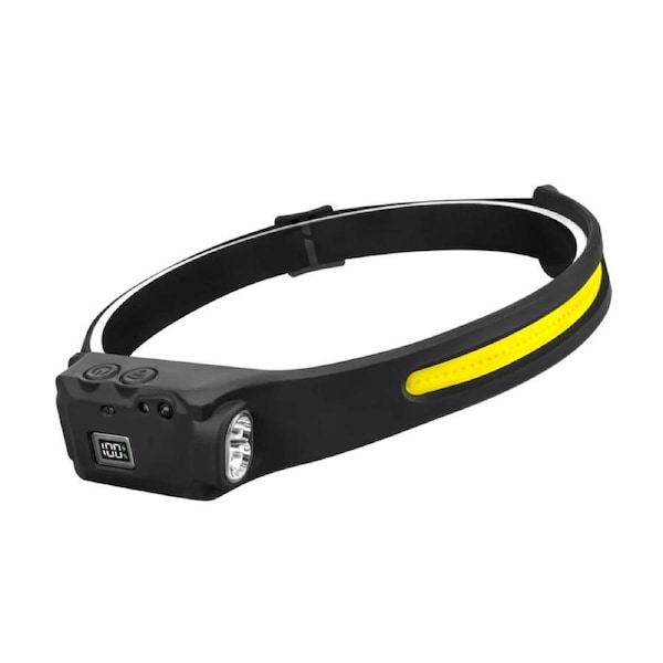 Deal365 Silicone Body COB Headlamp Rechargeable Camping Hiking Torch