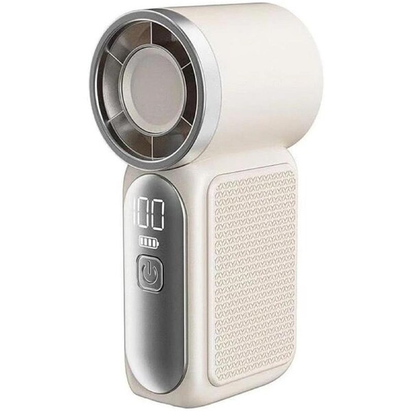 Deal365 3000mah Mini Portable Ice Fan with Smart LED Display?CHandheld Turbo Cooling Fan