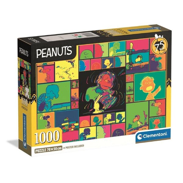 Clementoni Puzzle Peanuts 75 Years Poster Included 1000 Pieces