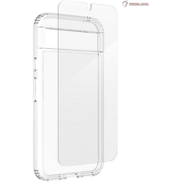 Zagg Crystal Palace & Glass Elite Bundle for Google Pixel 8a- Clear