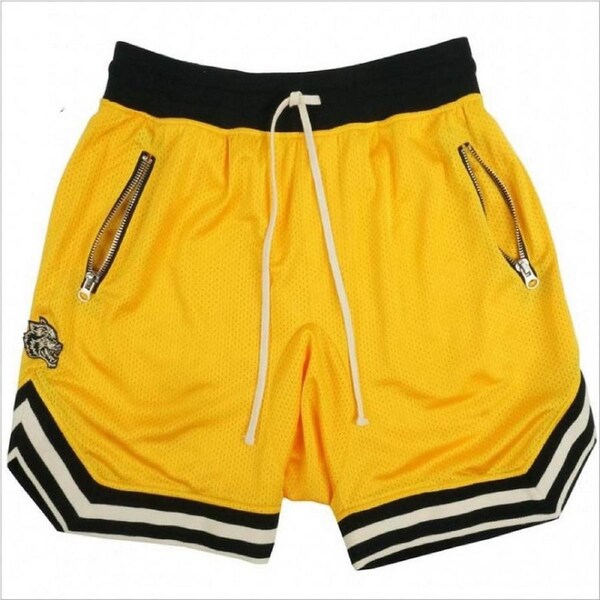 Yellow DK15 Gym Tank Bodybuild Gym Shorts