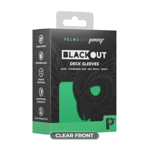 Palms Off Gaming - Jade - Standard Blackout Deck Sleeves