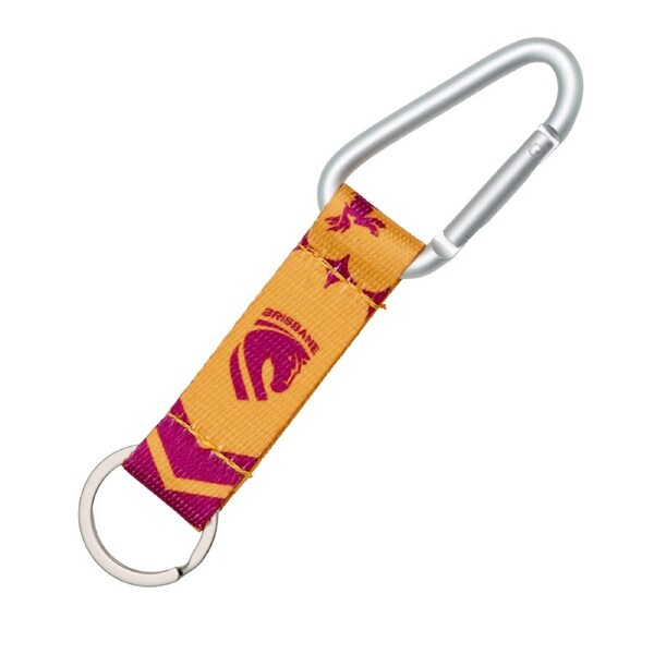 NRL Carabiner Key Ring - Brisbane Broncos - Keyring - Clip and Ring