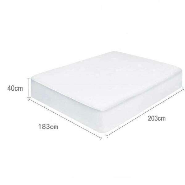 Mattress Protector Waterproof Fully Fitted Terry Cotton Bed Soft Cover All Size King