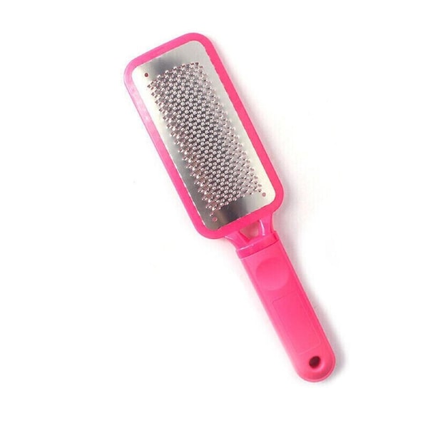 Stainless Steel Foot File Scraper Grater Pedicure Rasp Callus Remover Tool Rose Red