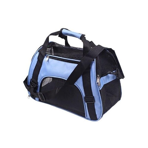Pet Carrier Bag Portable Large Cat Dog Comfort Tote Travel Bag Airline Blue