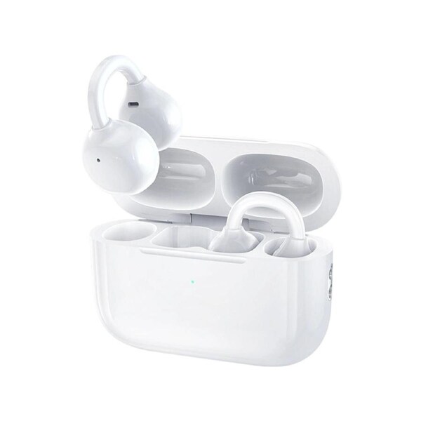 REMAX White OWS-20 Clip-On Wireless Bluetooth Earphones, Bluetooth 6.0, 4.5H Music Playtime, 50H Long Standby