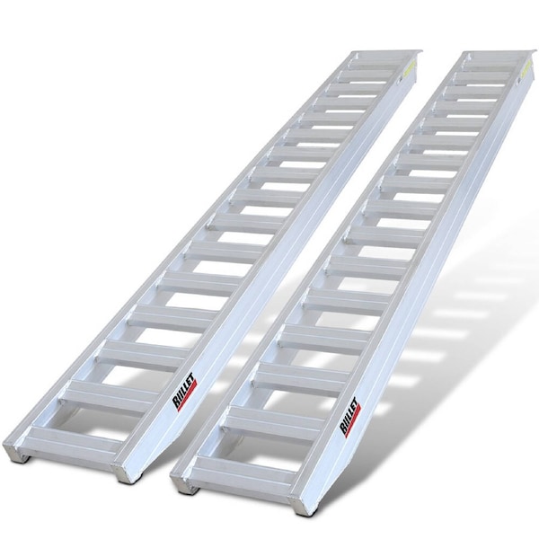 Bullet Pro Pair of 3.8m Aluminium Loading Ramps 4000kg Total Capacity, Heavy-Duty, Safety Pins, for Car, 4x4, Ride on Mower, ATV, Mini Excavator