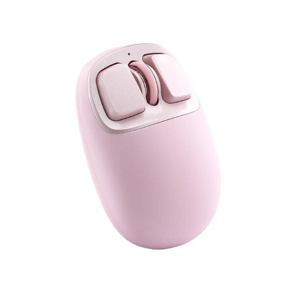 YUNZII C1 Silicone Tri-Mode Wireless Mouse (Pink)