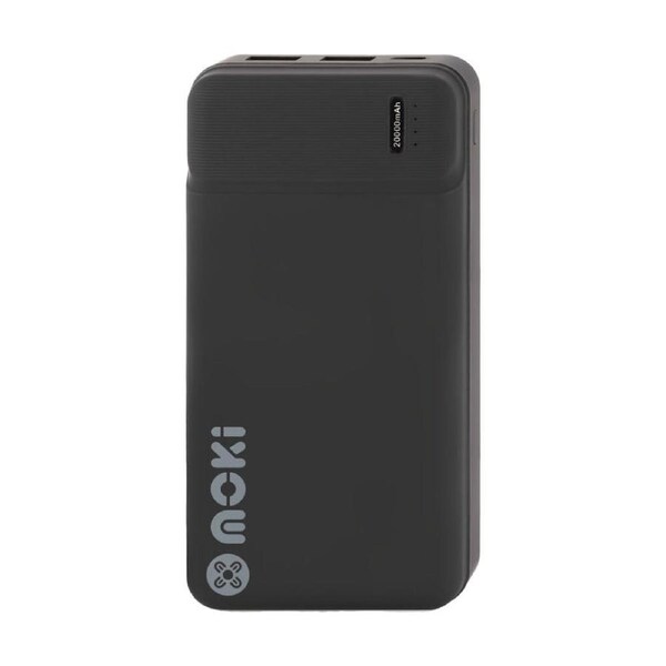 Moki Portable Travel Power Bank USB-C/USB-A Compact Black 20000mAh