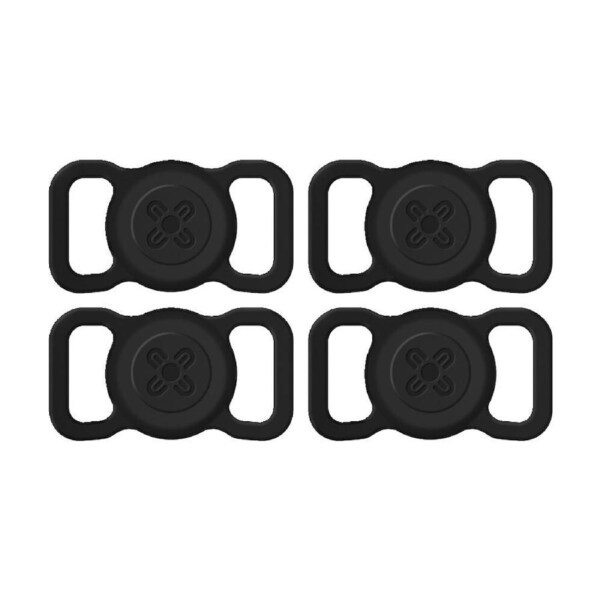 4PK Moki Durable Pet Tag for MokiTag W/ Pet-Friendly Silicone Black