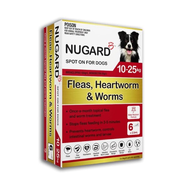 Nugard for Medium Dogs 10-25kg (Red) - 6 Pack