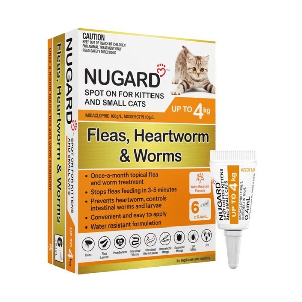 Nugard for Kittens and Small Cats Up to 4kg (Orange) - 6 Pack