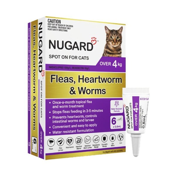 Nugard For Large Cats Over 4kg. (Purple) - 6 Pack