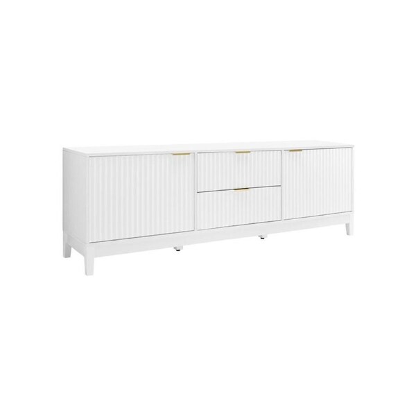 Adoria Entertainment Unit TV Cabinet 180cm 2 Doors 2 Drawers White