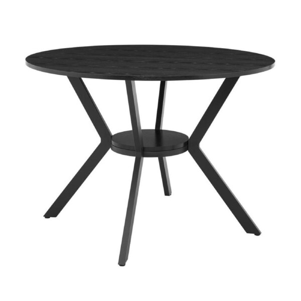 Mack Dining Table Round 110cm Black