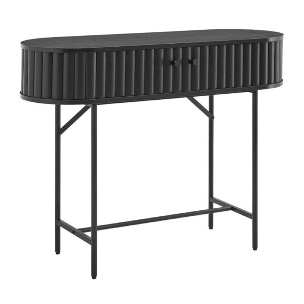 Mariella Console Table Hallway Unit 2 Doors Black