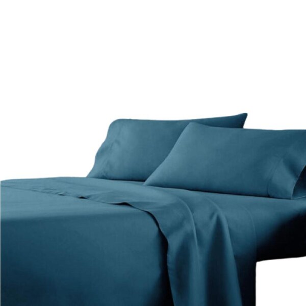 Biscay Blue 2000TC 4PCS Bed Sheet Set Single
