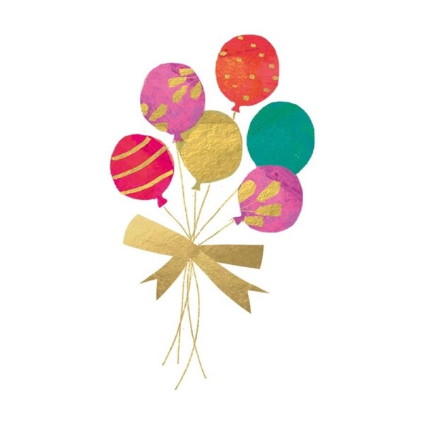 Hammond Gower Balloons Notecard Multi Colour 10x10cm