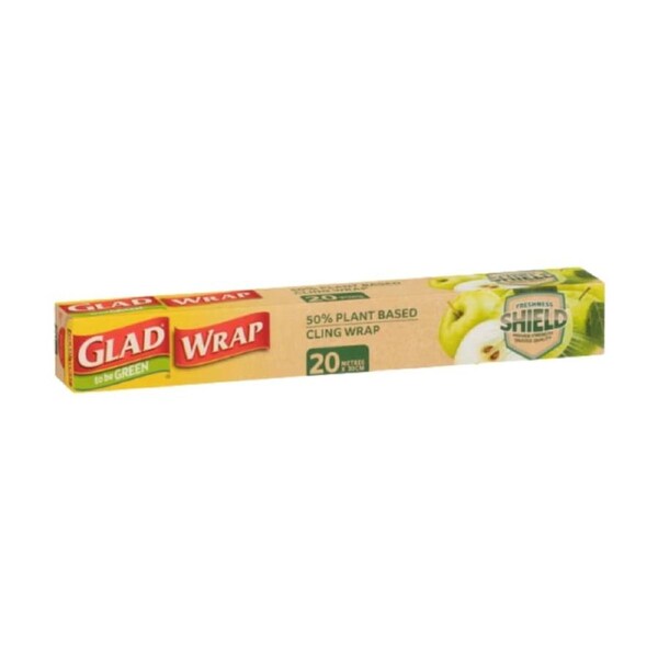 Glad Wrap 50 Percent Plant Based Recyclable Cling Set 20m Pack of 12