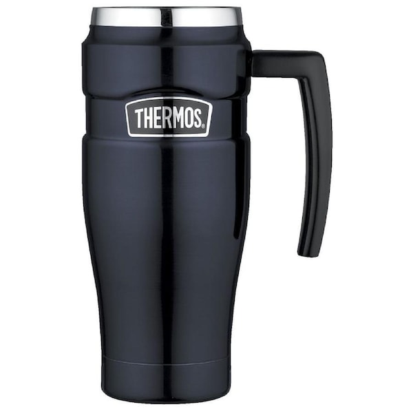 Thermos Stainless King Insulated Travel Mug w/ Handle Midnight Blue 470ml
