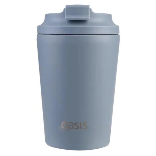 Oasis Double Wall Insulated Coffee Cup - 360ml Hazy Blue