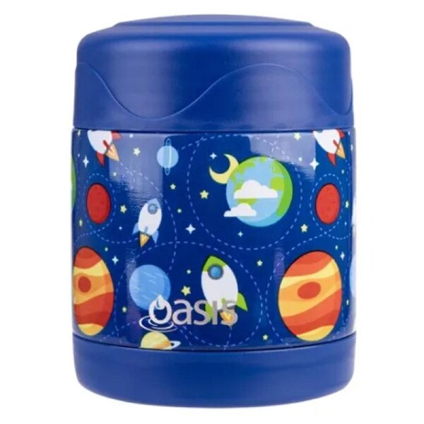 Oasis Double Wall Insulated Kid's Food Flask - 300ml Outer Space