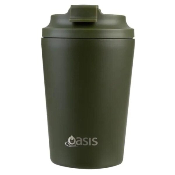 Oasis Double Wall Insulated Coffee Cup - 360ml Forest Green