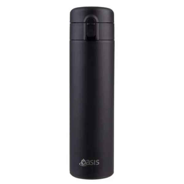 Oasis Double Wall Insulated Flip-Top Flask - 480ml Black