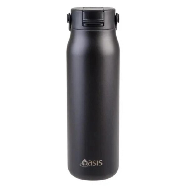Oasis Sorrento Double Wall Insulated Water Bottle - 900ml Black