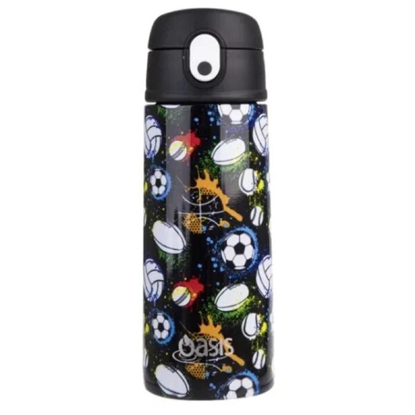 Oasis Double Wall Insulated Sipper Straw Kid's Drink Bottle - 550ml Sports