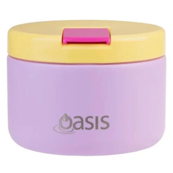 Oasis Double Wall Insulated Quick Release Lid Food Flask - 300ml Bubblegum Pink