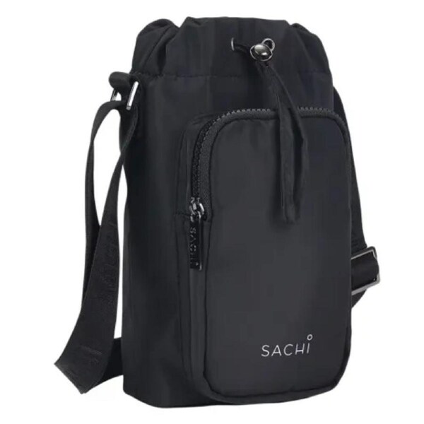Sachi Crossbody Lite Insulated Bottle Bag - Black - Large